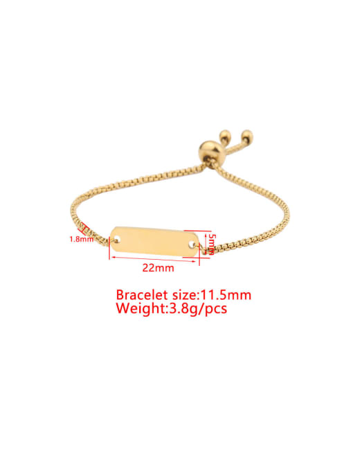 MEN PO Titanium Steel Geometric Minimalist Adjustable Bracelet 1