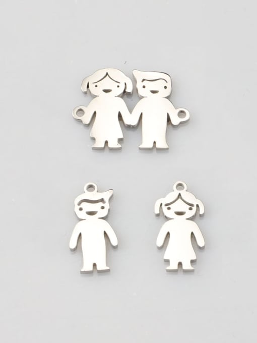 MEN PO Stainless steel boy and girl pendants couple pendants 2
