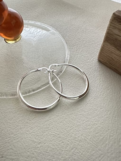 ARTTI 925 Sterling Silver Geometric Minimalist Hoop Earring 0