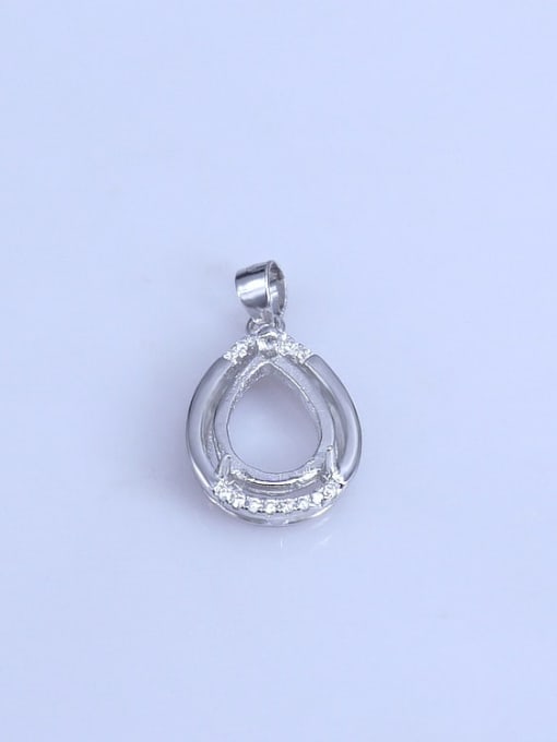 Supply 925 Sterling Silver Water Drop Pendant Setting Stone size: 9*13mm 0