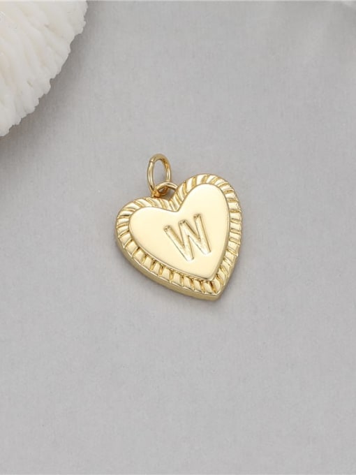 H 10534 Brass Minimalist Heart DIY Pendant