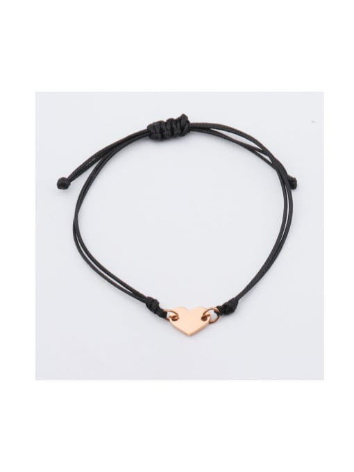 MEN PO Stainless steel Heart Minimalist Adjustable Bracelet 0