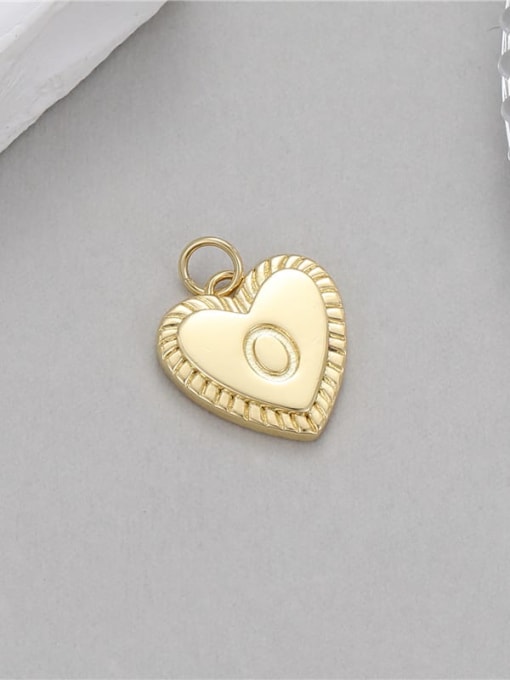 H 10526 Brass Minimalist Heart DIY Pendant