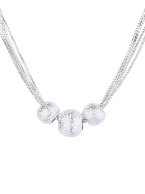 TAIS 925 Sterling Silver Round Minimalist Necklace 0