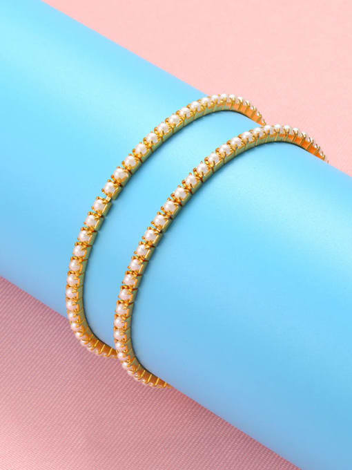 KOKO Pearl Color Retention Elastic Cord Chain Bracelet 1