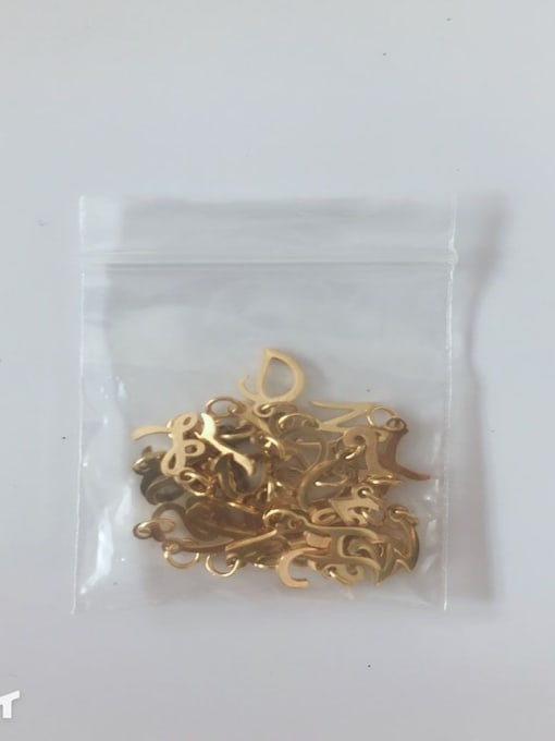 FTime Stainless steel Gold Plated Message 10*12mm Charm 2