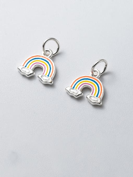 925 Silver A 925 Sterling Silver Minimalist  Rainbow DIY Pendant