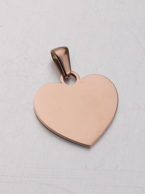 Rose gold Heart Stainless steel Minimalist Pendant