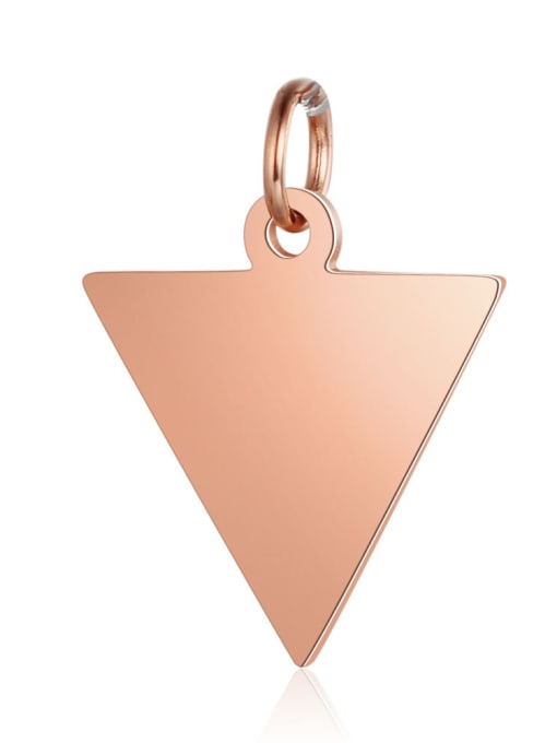XT624 3 Stainless steel Triangle Charm Height : 15 mm , Width: 19 mm
