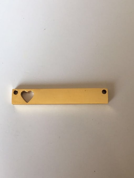 Golden love Stainless steel Heart Charm Height : 35mm , Width: 6 mm , Thickness : 2mm