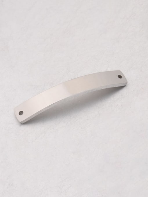 Steel color Stainless steel  curved rectangular connector