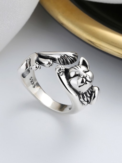 TAIS 925 Sterling Silver Animal Vintage Band Ring 1