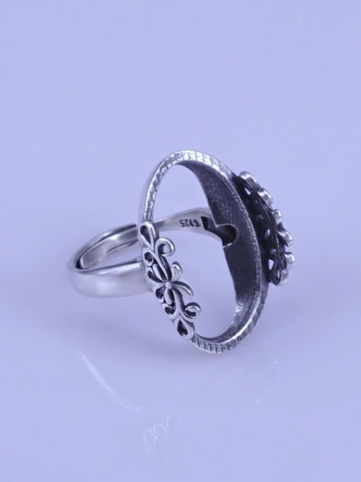 Supply 925 Sterling Silver Geometric Ring Setting Stone size: 16*26mm 2