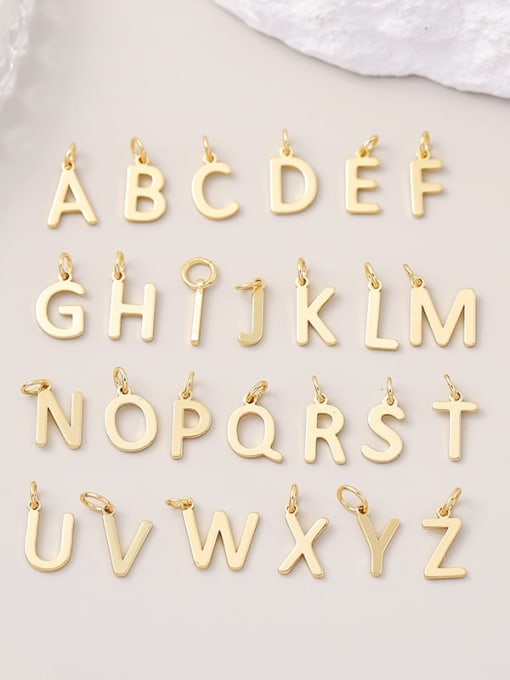 KOKO Brass Minimalist English  Letter  Pendant 0