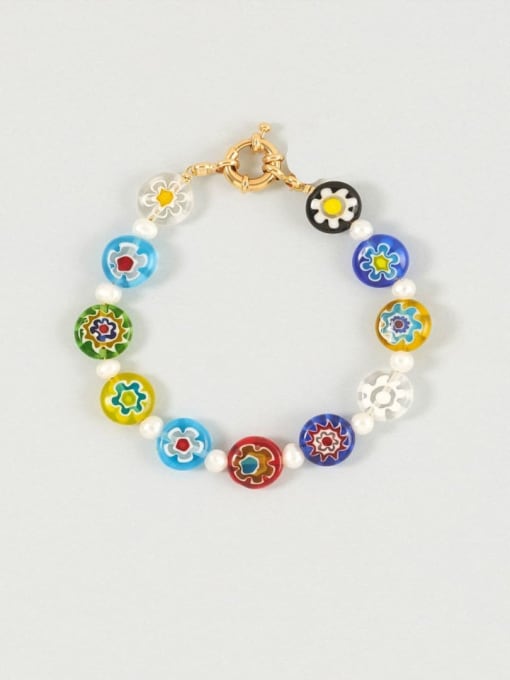 Bracelet Glass Stone Flower Bohemia Handmade Beaded Bracelet