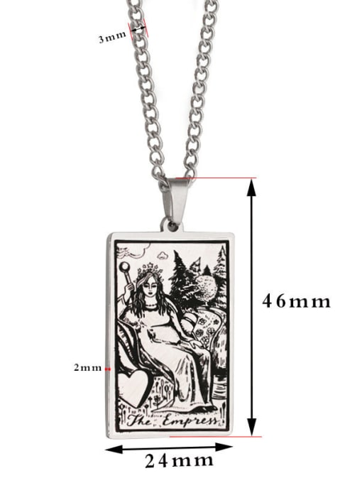 M&J The Empress's Tarot hip hop stainless steel titanium steel necklace 1