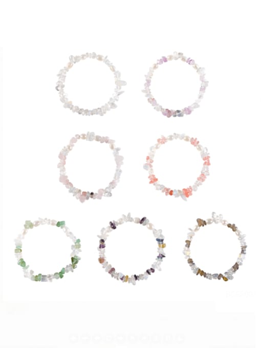 JMI Multi Color Irregular Opal Trend Handmade Beaded Bracelet 2