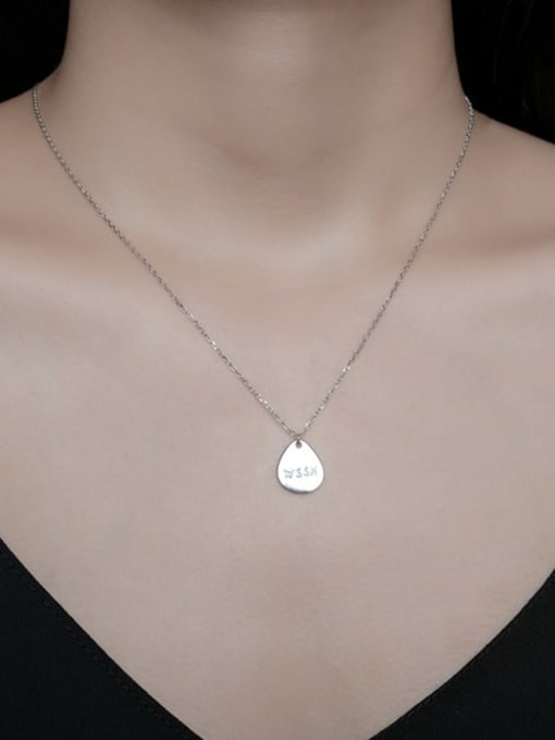 ARTTI 925 Sterling Silver Water Drop Minimalist Necklace 1