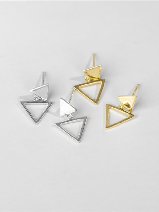 ARTTI 925 Sterling Silver Triangle Minimalist Drop Earring 0