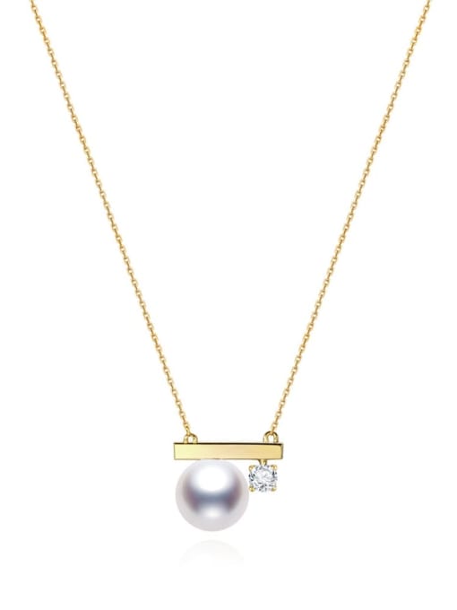 ZEMI 925 Sterling Silver Imitation Pearl Round Dainty Necklace 0