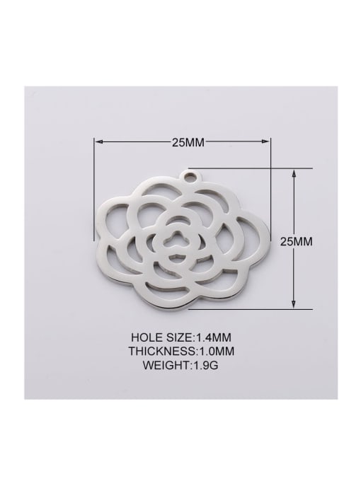 MEN PO Stainless steel Flower Minimalist Pendant 2