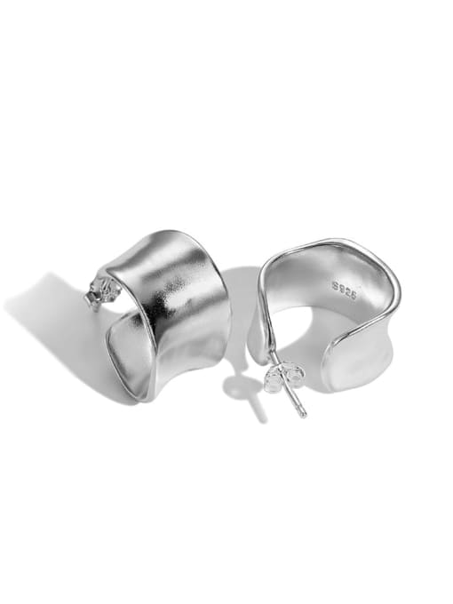 DY110228 S S NO 925 Sterling Silver Geometric Trend Stud Earring