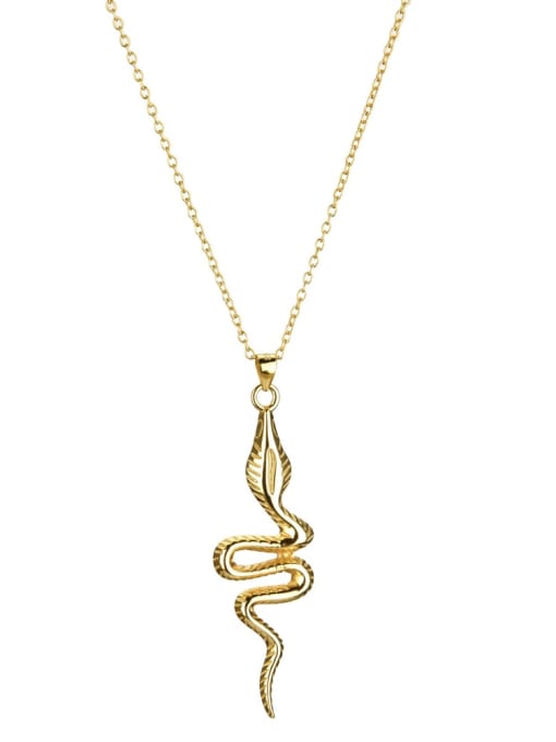 MZ- Silver 925 Sterling Silver Snake Minimalist Necklace 0