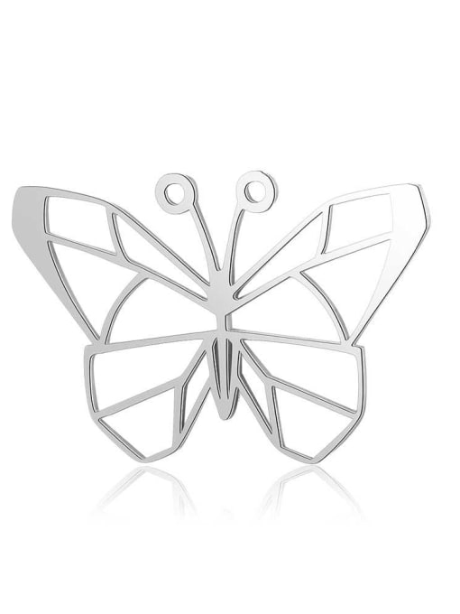 JA115 1x5 Stainless steel Gold Plated Butterfly Charm Height : 30 mm , Width: 20 mm