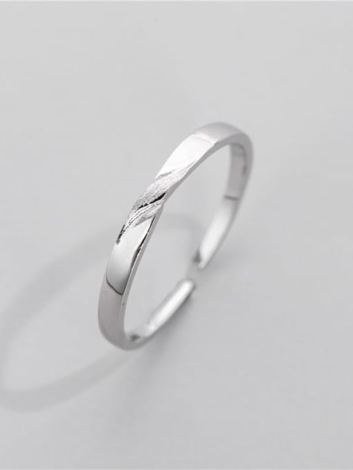 Smooth brushed ring 925 Sterling Silver Round Minimalist Band Ring