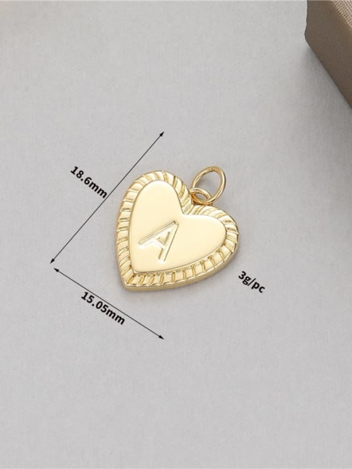 H 10512 1 Brass Minimalist Heart DIY Pendant