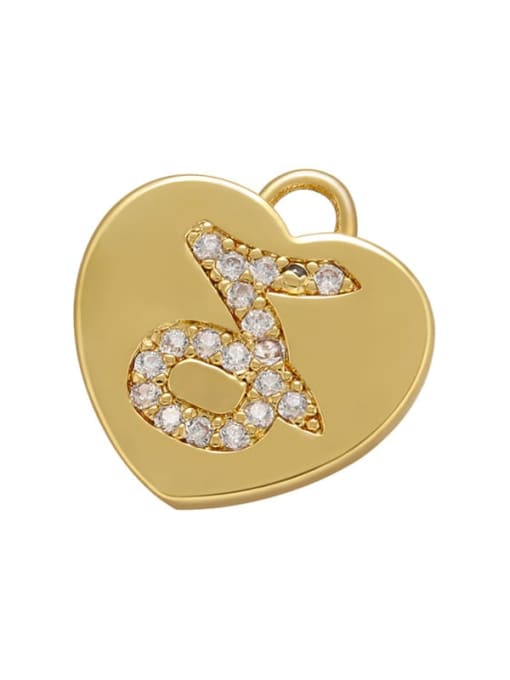 Golden Capricorn Micro-set heart-shaped pie zodiac inlaid jewelry accessories