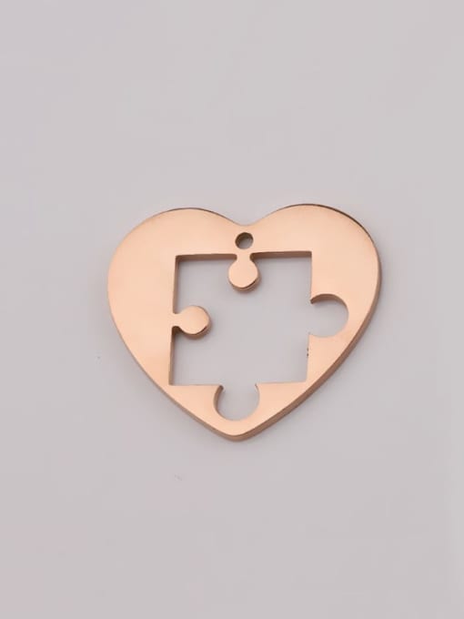 Rose JINDA Stainless steel love puzzle hollow geometric simple couple necklace