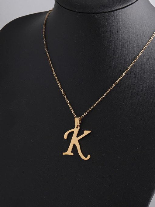 Golden K Stainless steel Letter Minimalist Necklace