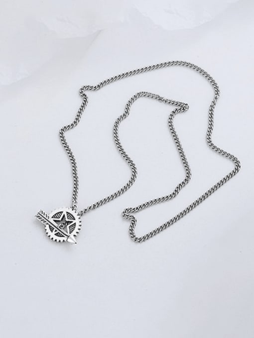TAIS 925 Sterling Silver Irregular Vintage Necklace 2