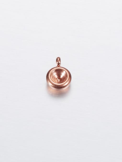 Mp494 rose gold (6.5mm) Stainless Steel Birthstone Bottom Support