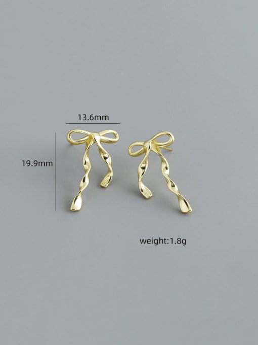 ACEE 925 Sterling Silver Bowknot Minimalist Drop Earring 2