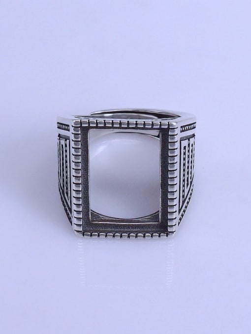 Supply 925 Sterling Silver Geometric Ring Setting Stone size: 13*18mm 0