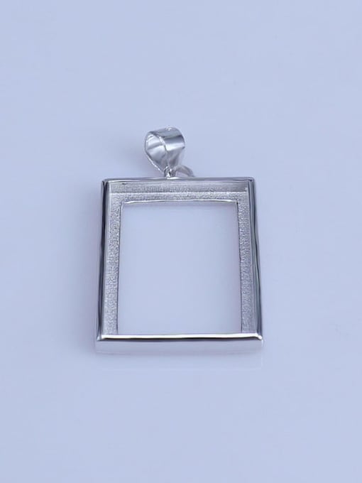 Supply 925 Sterling Silver Geometric Pendant Setting Stone size: 16*22mm 1