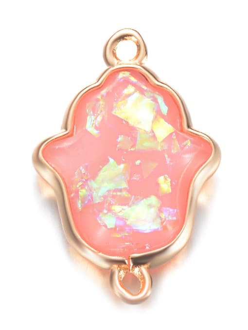 Opal powder Copper  Resin Simple color palm  Accessories