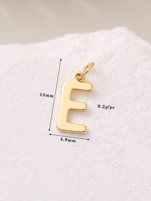 14 K gold H 11362 Brass Minimalist English  Letter  Pendant