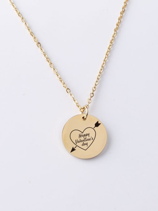 Gold 41 Stainless steel Round Minimalist Necklace