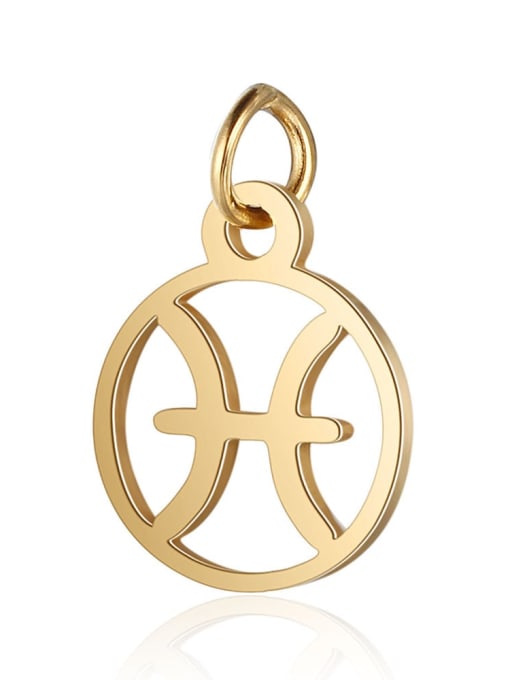 T513 12 Stainless steel Gold Plated Constellation Charm Height : 11 mm , Width: 16 mm