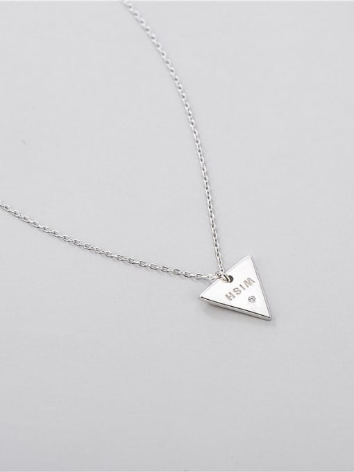 triangle Necklace 925 Sterling Silver Triangle Minimalist Necklace