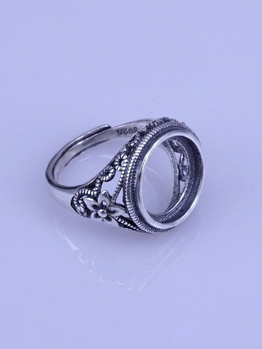 Supply 925 Sterling Silver Round Ring Setting Stone size: 13*13mm 2