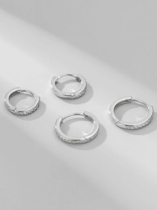 Diamond Earrings white gold 925 Sterling Silver Cubic Zirconia Geometric Minimalist Stud Earring