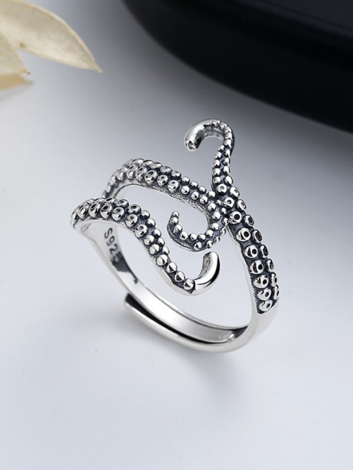 TAIS 925 Sterling Silver Animal Octopus Vintage Ring 3