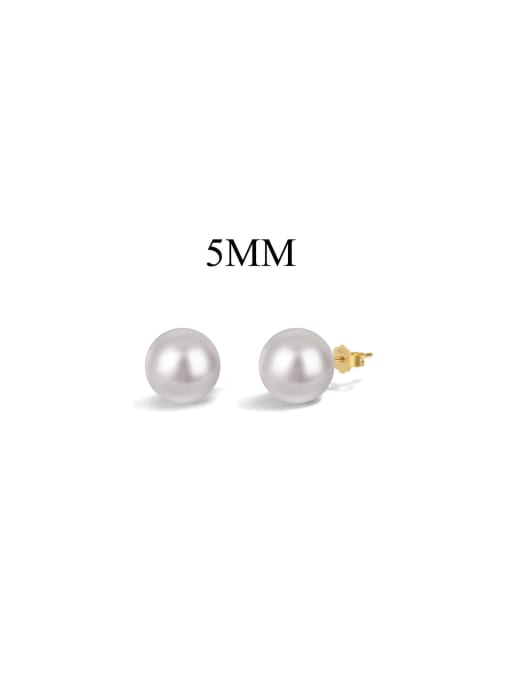 STL-Silver Jewelry 925 Sterling Silver Freshwater Pearl Geometric Dainty Stud Earring 0