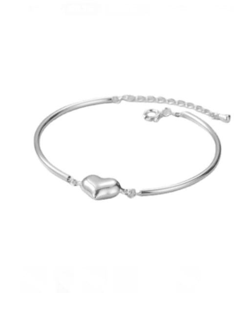ARTTI 925 Sterling Silver Heart Minimalist Adjustable Bracelet 0