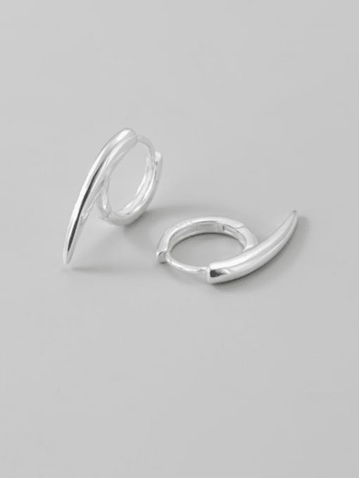 ARTTI 925 Sterling Silver Smooth Simple Pointed Tail Ear Ring 3