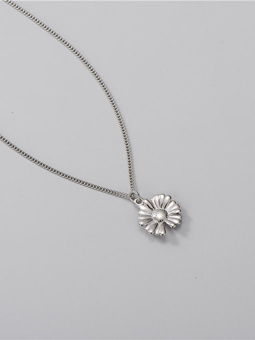Daisy Necklace 925 Sterling Silver Flower Minimalist Necklace
